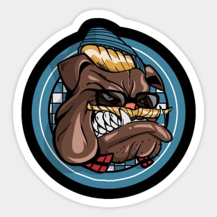 Francky, the bulldog - Hipster mode Sticker